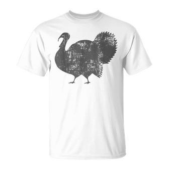 Vintage Distressed Turkey Large Bird Thanksgiving Lover T-Shirt - Monsterry