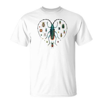 Vintage Entomology A Heart For Bug Hunters Who Love Beetles T-Shirt - Thegiftio UK