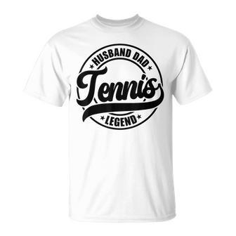 Vintage Retro Husband Dad Tennis Legend Father's Day T-Shirt - Seseable