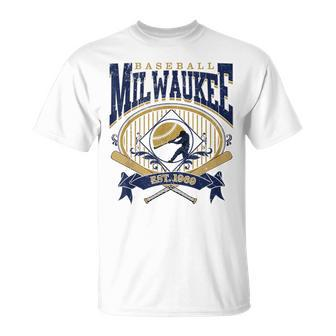 Vintage Retro Milwaukee Baseball T-Shirt - Seseable