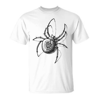 Vintage Retro Spider Scientific Illustration Entomology T-Shirt - Monsterry