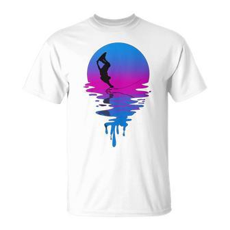 Vintage Retro Sunset Wakeboard T-Shirt - Monsterry UK