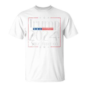 Vintage Trump 2024 Save America Vote Trump 2024 T-Shirt - Thegiftio UK