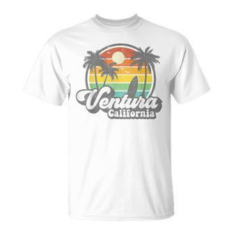 Vintage Ventura Beach California Ca Surfing Retro Surf T-Shirt - Monsterry CA