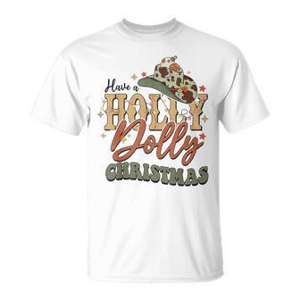 Vintage Western Christmas Howdy Xmas Cowboy Hat Retro Jolly T-Shirt - Monsterry UK