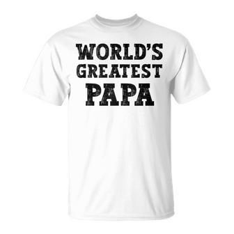 Vintage World's Greatest Papa Best Dadater Wertschätzung T-Shirt - Geschenkecke