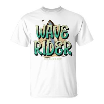 Wave Rider Surfing Surfboard Men T-Shirt - Monsterry
