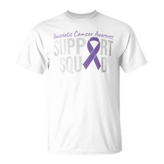 We Wear Purple Pancreatic Cancer Awareness Support Squad T-Shirt - Monsterry DE
