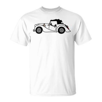 White Morgan 44 44 Car Drawing T-Shirt - Monsterry DE