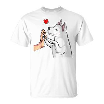White Siberian Husky Love Dogs Female Ladies T-Shirt - Monsterry AU