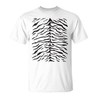 White Tiger Print Cute Costume Idea Stripes Pattern T-Shirt - Monsterry DE