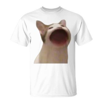 Wide Mouth Cat Meme Popping Cat Meme Singing Cat Meme T-Shirt - Monsterry AU