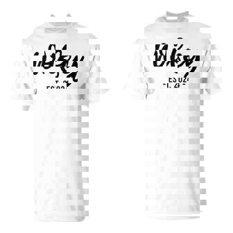 Wife Est 2024 Just Married Honeymoon Husband Wedding Couple T-Shirt | Mazezy