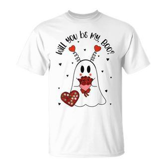 Will You Be My Boo Boujee Valentines Day Ghost T-Shirt - Monsterry AU