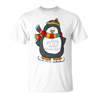 Winter Wonderland Winter Holiday Christmas Penguin T-Shirt - Monsterry AU