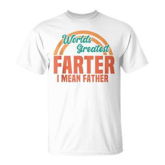 World's Best Farter Vintage Father's Day Saying Dad T-Shirt - Seseable
