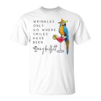 Wrinkles Only Go Where Smiles Have Been Cute Parrot Mexican T-Shirt - Monsterry DE