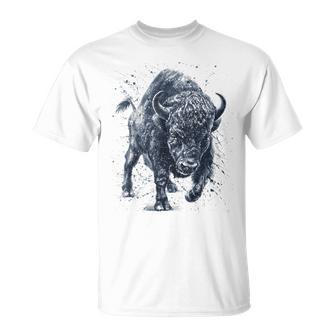 Wut Der Bestie Bison-Buffalo Im Vintage-Stil T-Shirt - Seseable