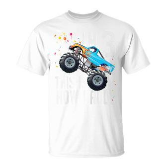 Youth 3 Year Old 3Rd Birthday Boy Monster Truck Car T T-Shirt - Thegiftio UK