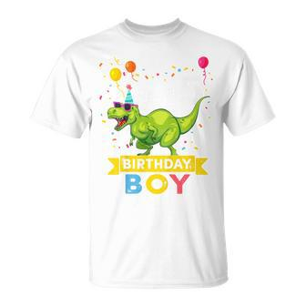 Youth 5 Year Old 5Th Birthday Boy T Rex Dinosaur T-Shirt - Thegiftio UK