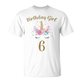 Youth 6Th Birthday Girl Unicorn 6Th Birthday Outfit T-Shirt - Thegiftio UK