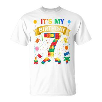 Youth 7Th Birthday Boy Girl 7 Years Old It's My 7Th Birthday T-Shirt - Thegiftio UK