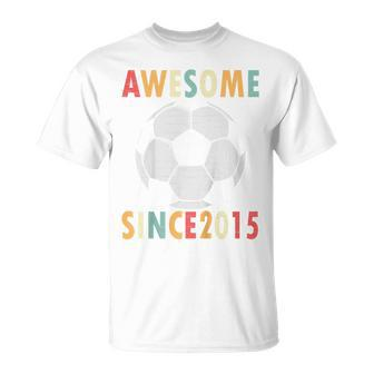 Youth 7Th Birthday Soccer Lover 7 Years Old Vintage Retro T-Shirt - Monsterry AU
