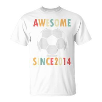 Youth 8Th Birthday Soccer Lover 8 Years Old Vintage Retro T-Shirt - Monsterry AU