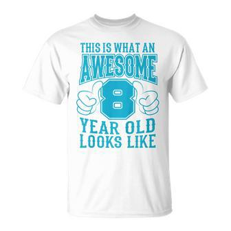 Youth This Is What An Awesome 8 Year Old 8Th Birthday Boy T-Shirt - Thegiftio UK