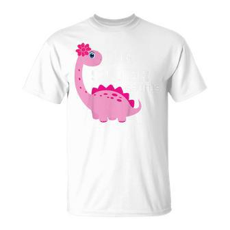 Youth Big Sister Saurus Cute Dinosaur Pregnancy Announcement T-Shirt - Thegiftio UK