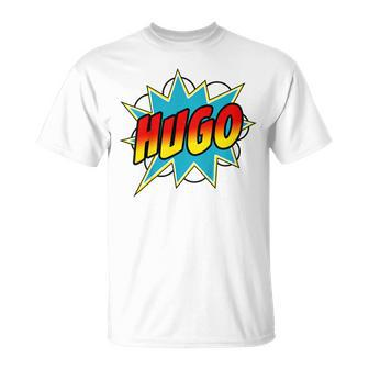 Youth Boys Hugo Comic Book Superhero Name T-Shirt - Seseable