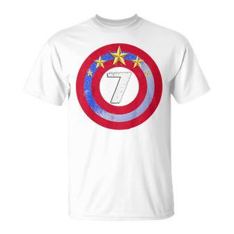 Youth Captain Kid 7Th Birthday 7 Years Old Kid T-Shirt - Thegiftio UK