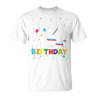 Youth Four 4Yr 4Th Birthday Happy Birthday Boy 4 Years Old T-Shirt - Thegiftio UK