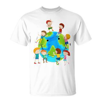 Youth Earth Day Happy Children Around The World T-Shirt - Thegiftio UK