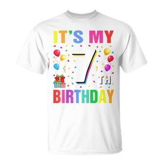 Youth It's My 7Th Birthday 7 Seven Happy Birthday Boys Or Girls T-Shirt - Thegiftio UK