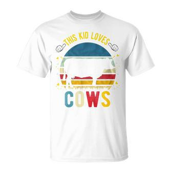 Youth This Kid Loves Cows Boys And Girls Cow T-Shirt - Thegiftio UK