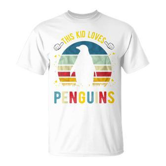 Youth This Kid Loves Penguins Boys And Girls Penguin T-Shirt - Thegiftio UK