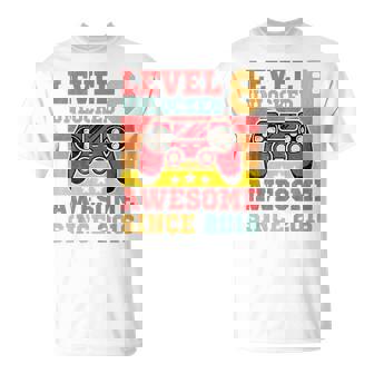 Youth Level 8 Unlocked Vintage Video Game 8Th Birthday Gamer T-Shirt - Thegiftio UK