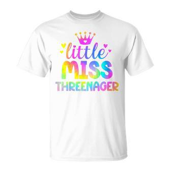 Youth Little Miss Threenager Girl Cute Girls 3Rd Birthday Girl T-Shirt - Thegiftio UK