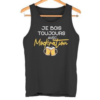 T-Shirt Humoristique Bière : 'Je Bois Toujours Avec Modération' - Idée Cadeau Originale Pour Amateur De Bière - 11