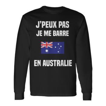 T-Shirt "Je Peux Pas J'Me Barre En Australie" - Humour Australien - Coupe Classique Homme/Femme - Coton Léger