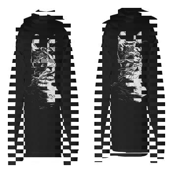 ★LMC★JUMPING CATS LONG SLV TEE Psychedelic Cat Festival Edm Trippy Illusion Kitty Rave Cats