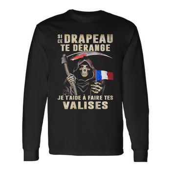 Sweat à Capuche Patriotique Français - Message "Je T'aide à Faire Tes Valises" - Coupe Classique, Col Tissé - Pour Exprimer Fierté Et Humour Français