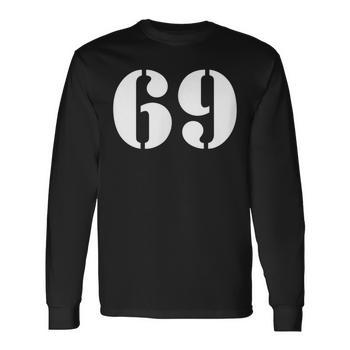 Sixty Nine Number 69 Numbered Men's T-shirt Back Print - Monsterry CA