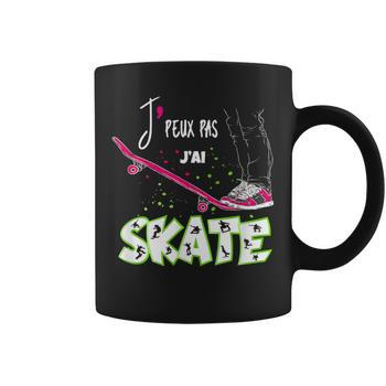 Mug Céramique 'Eat Sleep Skate' - Cadeau Idéal Pour Skateur - Motif Skateboard - Blanc