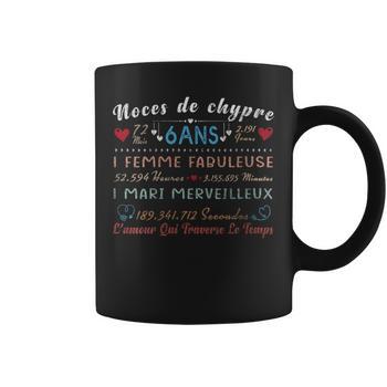 Sweatshirt Anniversaire De Mariage 6 Ans - Cadeau Couple Humour Noces De Chypre - Coupe Classique - 3