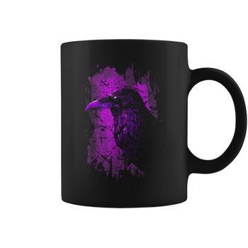 Débardeur Tache Corbeau Violet Effet Horreur - Design Effrayant Oiseau De Nuit Halloween