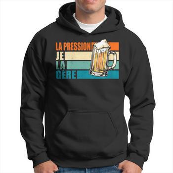 T-Shirt 'La Pression Je La Gère' Humour Bière - Tee Shirt Amateurs Bière Pression