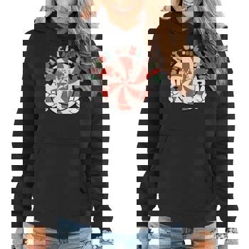 Candy Cane Crew Smile Face Retro Groovy Christmas Matching