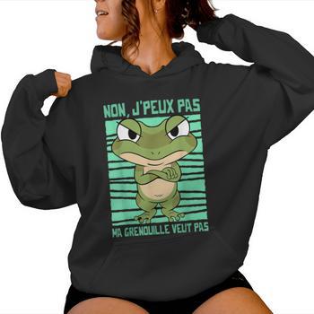 Sweat à Capuche Grenouille Humour - "Ma Grenouille M'appelle", Pour Femmes Et Filles Fans De Grenouilles